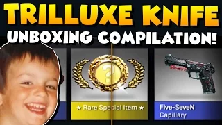 CS:GO - TrilluXe Knife Unboxing Compilation! All Knives I ever unboxed! :)