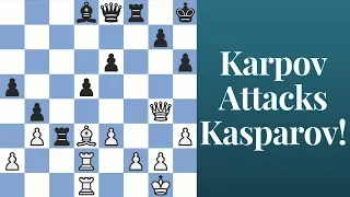 Karpov Attacks Kasparov Brilliancy!