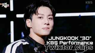 JUNGKOOK "3D" KBS PERFORMANCE  TWIXTOR CLIPS