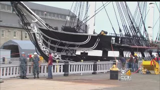 USS Constitution Hits The Water Again