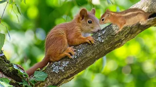 Relaxing Funny Squirrel Video | Video For Cats And Dogs To Watch | The Cutest Flying Squirrel