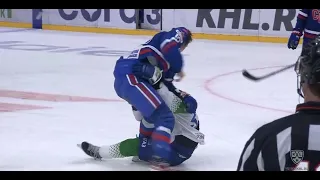 Mukhamadullin #85 white jersey vs SKA. 03 sept 2022  all actions. +Bardakov/Khmelevsky fight