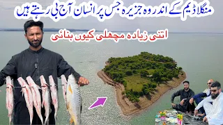 Mangla Dam Main Majood Jazeera Dhond Liya | Biggest Fish Cooking in Mangla Dam