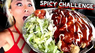 SPICY CHALLENGE from Halal Guys in Rowland Heights, CA!! #RainaisCrazy