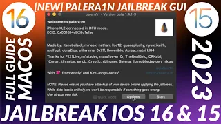 [NEW] Palera1n GUI for MacOS | Palera1n Jailbreak iOS 16 / 15 | Complete Easy Guide | 2023