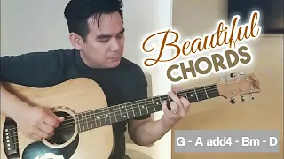 Beautiful Guitar Chords in D Key (G - A add4 - Bm - D)