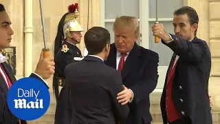 Trump arrives at Elysee palace to meet French President Macron