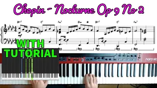 Nocturne Opus 9 No. 2 - Frederic Chopin [Piano Tutorial] (Synthesia) [Sheet Music]