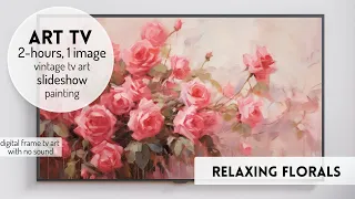 Vintage Pictures Art Slideshow Floral Texture Background Video 4K Spring Screensaver