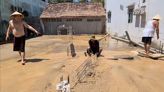 Quá trình bơm cát nền nhà 208 m² cát/Floor sand pump 208 m² sand