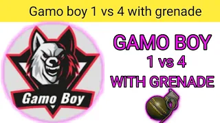 Gamo boy 1 vs 4 Clutch with grenade #Shorts #pubglite LION FAMILY GAMING ||