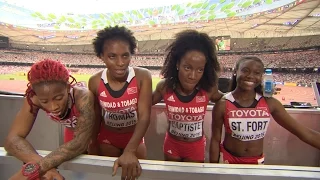 WCH 2015 Beijing - Team Trinidad and Tobago 4x100m Relay Women Heat 2