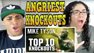 10 ANGRIEST Mike Tyson Knockouts REACTION