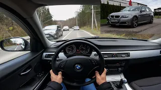 2009 BMW E91 320d 177 Hp POV Test Drive @DRIVEWAVE1