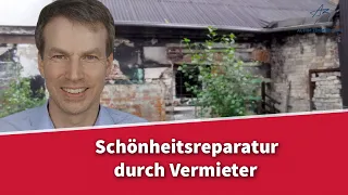 Schönheitsreparaturen - wann muss der Vermieter zahlen? | Rechtsanwalt Dr. Achim Zimmermann