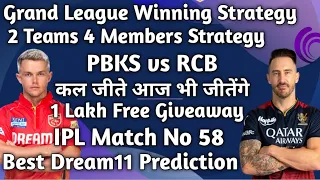 PBKS vs RCB Dream11 Team Prediction Today Match,PBKS vs RCB PlayerzPot Prediction Today, PBKS vs RCB