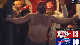 Jason Kelce GOES CRAZY After Travis Kelce Touchdown 🤣 Chiefs vs Bills Playoff Highlights