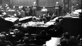 Hermann Goering testifies about Vidkun Quisling of Norway during the Nuremberg Wa...HD Stock Footage