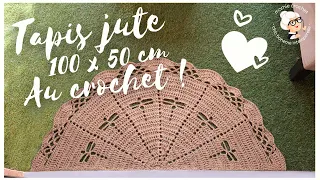 🦋 Comment faire un GRAND TAPIS LIBELLULE EN JUTE 🦋 FACILE AU CROCHET TUTO pas a pas @Mamie Crochet