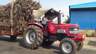 Arjun novo 605 di & Arjun 605 tractor pulling Loaded Sugar cane trolley | Tractor | Sugarcane load