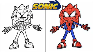 SpiderMan SONIC  | Easy Painting | #viral #youtube #painting #art #sonic