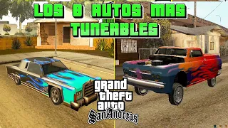 LOS 8 AUTOS MÁS TUNEABLES DE GTA SAN ANDREAS