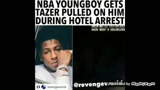 NBA youngboy get taser pulled out on him doing hotel arrest.