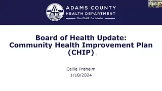 Board of Health meeting - Jan. 18, 2024