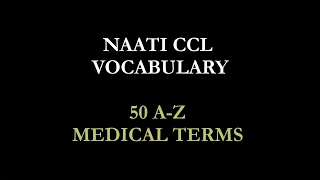 NAATI CCL Vocabulary | English-Russian | 50 A-Z Medical terms