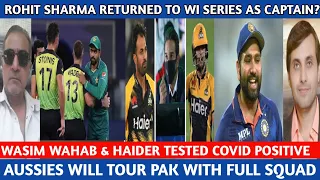 Captain Rohit Sharma to return for WI series | Aussies will tour Pak with full squad | COVID in PSL