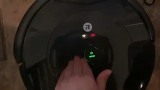 Trying to press the clean button to make it say please charge roomba