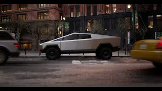 Tesla Cybertruck - Unreal Engine 5 - Realtime - City Sample