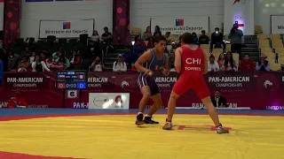 Quarterfinal GR - 59 kg: Cristobal TORRES (CHI) df. Christian PARAVECINO NAVARRO (PER), 1-1