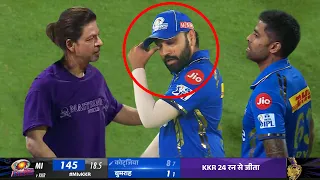 Shahrukh Khan Heart winning gesture on crying Rohit Sharma & Surya after MI loss against KKR