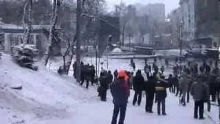 Атака беркута на вул. Грушевського 22.01.2014р.