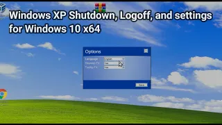 XP Shutdown, LogOff and Settings Menus