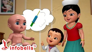 डॉली रो रही है-डॉक्टर चिट्टी आ रहे हैं-Playing with Toys | Hindi Cartoons & Pretend Play | Infobells