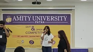performing "Mohe rang do laal" at amity university, Patna । skit & open mic competition । Winner।