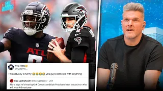 Kyle Pitts Shuts Down Reports That Kirk Cousins Asked Him For Falcons #8 Jersey | Pat McAfee Reacts