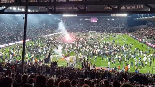 ANGERS SCO MONTE EN LIGUE 1 : l’envahissement de terrain vu des 4 tribunes