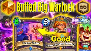 NEW Buffed BIG Demons Warlock Deck Is Actually Playable At Whizbang's Workshop | Hearthstone