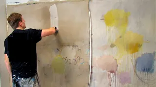 Painting Two Huge Abstract Paintings | With Commentary