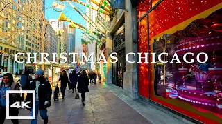 Chicago Christmas Walk 2023 ✨ Macy's Holiday Windows 2023 | 4K HDR 60fps