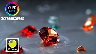 Gemstones Glitter Screensaver - 10 Hours - Full HD - OLED Safe
