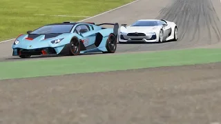 Lamborghini SC18 Alston vs Citroen GT Road Car at vallelunga