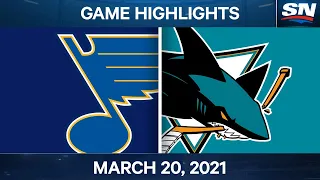 NHL Game Highlights | Blues vs. Sharks – Mar. 20, 2021