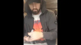 Eminem Signs Autographs at “Mom’s Spaghetti” Diner