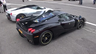 Straight Piped Ferrari Enzo - Engine Start Up & Fly by Sounds!