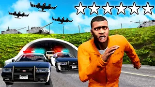6 STAR WANTED LEVEL in GTA 5! (Escape)