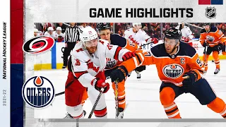 Hurricanes @ Oilers 12/11/21 | NHL Highlights